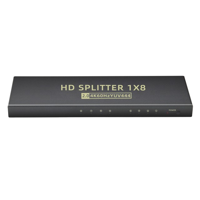 1 in 2 4 8 Out Video Distributor 4Kx2K60Hz 600M 18Gbps HDCP2.2 H DMI 2.0 Splitter Support HDR 3D for PS5 Xbox PC TV Monitor