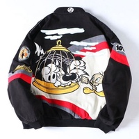 Veste de course automobile brodée sur mesure en gros, veste bomber en coton vintage pour homme, taille plus