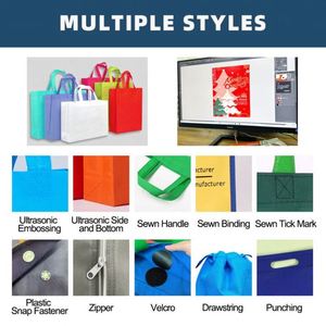 Bolsa de Mano de Alta Calidad al por Mayor, Fabricada con Tela Laminada No Tejida, con Logotipo Personalizado, Reutilizable para Compras, Abarrotes, Zapatos y Embalaje - Product Image 5