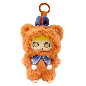 JOPARK ODM grazioso portachiavi in plastica volpe scatola cieca peluche con riempimento in cotone PP bella volpe bendata occhi occhi tornanti peluche - Product Image 1