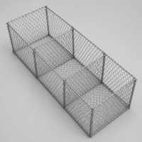 Panier Gabion 3x1x1m Galvanisé à Chaud, Fil 60x80mm, 2.0/2.2/2.4/2.5/2.7mm, Protection des Ruptures de Sols, Aménagements de Récupération des Eaux, Découpe
