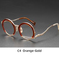 Monturas de Gafas Hechas a Mano Estilo Japonés, Ligeras, de Aro Completo, Diseño Literario, Gafas Ópticas para Uso Diario