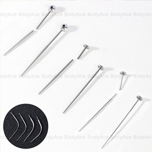 <span class=keywords><strong>Aguja</strong></span> para Piercing de Labio con Rosca de Acero Inoxidable 316L de HadiyahBeauty - Product Image 3