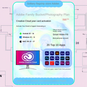 สำหรับโปรแกรม <span class=keywords><strong>Adobe</strong></span> All <span class=keywords><strong>Apps</strong></span> 2025 การเปิดใช้งานของแท้ ค่าธรรมเนียมรายปี Ps AI Generation Subscription สำหรับ Win/M12 ผลิตในสหรัฐอเมริกา - Product Image 1