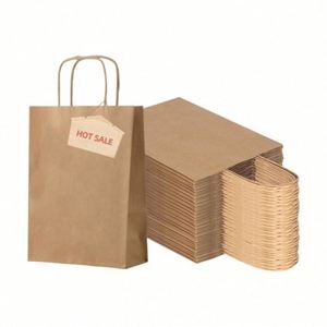 Bolsa de Papel Kraft Plegable Personalizada con Impresión de Logotipo para Regalos, Fiestas, Comida para Llevar, Compras, Halloween - Product Image 3