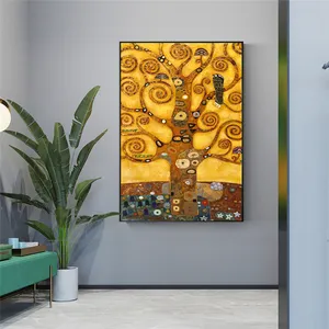 Berühmte Malerei Gustav Klimt Baum des Lebens Wand kunst Bilder Ölgemälde für Wohnkultur Cuadros Wohnzimmer Dekoration Leinwand