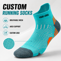 Chaussettes de course personnalisées à la cheville, respirantes, en maille, avec soutien de la voûte plantaire, pour l'entraînement au marathon, fournisseur OEM ODM