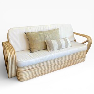 Handwoven Wicker <b>Rattan</b> <b>Sofa</b> Lounge Chair Handmade Natural <b>Rattan</b> Seating <b>Sofa</b> Indoor Outdoor Patio Furniture - Product Image 3