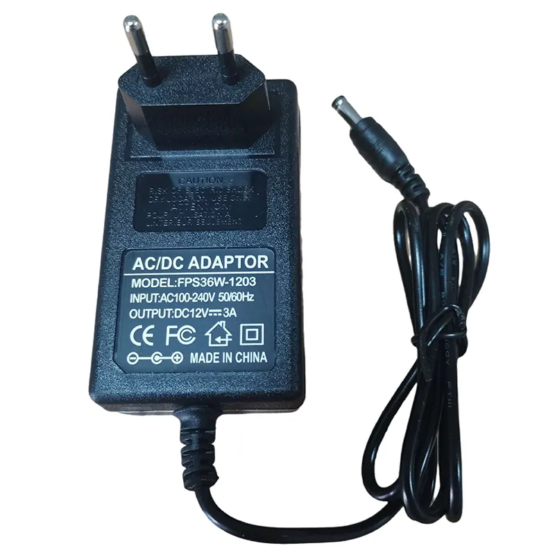 Fabrieksprijs 12 Volt 3 Amp Voeding Adapter Ac Naar Dc Power Adapter Output 12 V 3a 300ma Voor Ring Licht