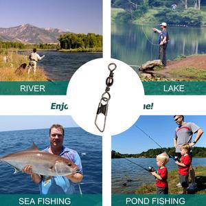 Lot de 50 accessoires de pêche pivotant à baril, équipement de pêche de qualité supérieure, à connexion rapide, seau de leurre de pêche pivotant <span class=keywords><strong>Snap</strong></span> - Product Image 6