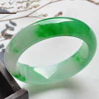 Bracelet en quartzite jade vert naturel effet glace-cireuse, élégant bracelet pour femme avec boîte, vente en gros