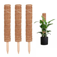 Support de Plantes Écologique Style Ferme avec Poteaux en Fibre de Coco Amovibles pour Plantes Grimpantes d'Intérieur et Jardin