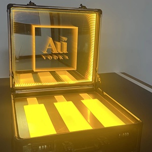 Buon compleanno benvenuto <span class=keywords><strong>VIP</strong></span> 3 bottiglia di vendita calda ricaricabile bottiglia LED glorificatore specchio diamante LED luce bar acrilico cassa del vino - Product Image 2