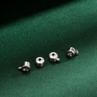 Perles à sertir de finition circulaire plaqué or 18K, fermoirs d'extrémité en argent Sterling 925, sertisseuses rondes, résultats de bijoux