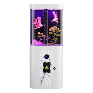 <span class=keywords><strong>Aquarium</strong></span> cylindrique en plastique durable de 150 L, nouveau design, type sol, facile à nettoyer, en noir, pour salon, bureau, salle d'étude - Product Image 4