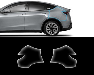 Revêtement de voiture <span class=keywords><strong>invisible</strong></span> TPU Tesla Model Y - Brillant, hydrophobe, protection complète du véhicule, PPF résistant aux rayures, autocollant transparent 7,5 mil - Product Image 4