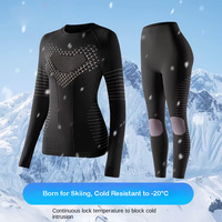 Sous-vêtements de ski fonctionnels X-BION pour femmes, collants de compression chauds tissés, kits sans couture, absorbant l'humidité, séchage rapide