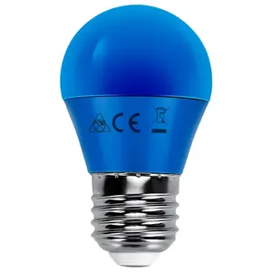 Bombilla LED G45 Azul E27 4W, bajo consumo, larga vida útil, ideal para decoración y ambientación. - Product Image 1