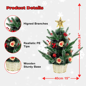 Mini bouteille brosse arbres avec Base en bois <span class=keywords><strong>Pot</strong></span> de fleur Base artificielle <span class=keywords><strong>petit</strong></span> arbre de noël 5 tailles minuscule pin - Product Image 6