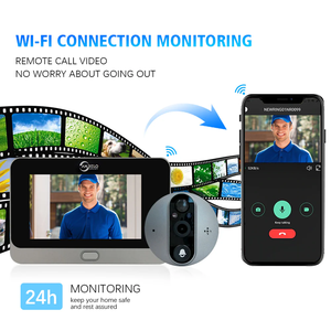 Videoportero Inteligente con Cámara de Ojo de Gato 1080P, <span class=keywords><strong>WiFi</strong></span> Tuya, Visión Nocturna, <span class=keywords><strong>Kit</strong></span> de Monitoreo - Product Image 5