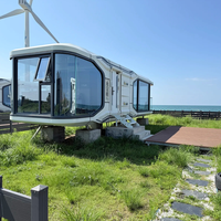 Maison Capsule Spatiale de Haute Qualité à Prix Abordable, 2 Chambres avec Cuisine, Toilettes, Cabane de Type Apple, Restaurant, Maison Préfabriquée