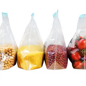 Sacchetto di conservazione in plastica trasparente speciale per la conservazione del frigorifero con chiusura a zip sacchetti di imballaggio di fascia alta per la conservazione del congelatore