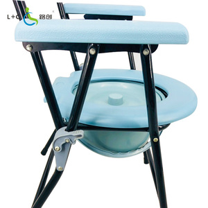 Silla de Inodoro L+C con Estructura de Hierro y Asiento Antideslizante para Personas Mayores y Pacientes, Uso en Baño - Product Image 3