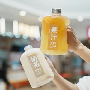 Botella de Agua Portátil de 1000 ml para Refrescos, Café, Leche, Té, Jugo, Botella de Bebidas de Plástico de 1 Litro - Product Image 3