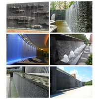 Fontaine d'eau ronde personnalisée professionnelle, rideau de pluie numérique d'intérieur, affichage décoratif avec spectacle LED coloré