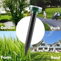Répulsif à ultrasons solaire contre les souris et les taupes, dissuasif pour rongeurs, vibrations, lumières LED pour jardin, parc, ferme, extérieur