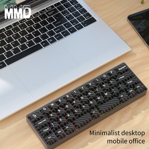 คีย์บอร์ด MMD KM40 CNC อลูมิเนียม ชุบอโนไดซ์/อิเล็กโทรโฟรีซิส 44 ปุ่ม ไร้สาย 3 โหมด แบตเตอรี่ 2000mAh ตั้งโปรแกรมได้ รองรับ QMK/VIA สำหรับ WIN/MAC - Product Image 3
