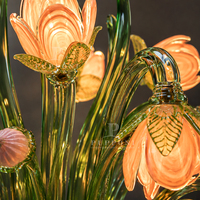 Lustre en verre de style Murano, lampe d'art faite à la main pour la décoration de plafond résidentiel