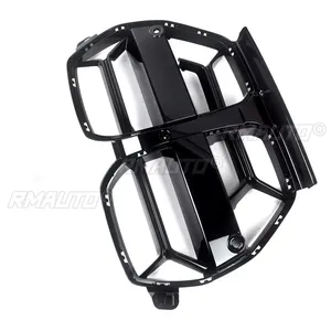 Rejillas Delanteras para BMW G80 G81 M3 G82 G83 M4 2021-2023, Estilo Fibra de Carbono, Color Negro Brillante, Rejilla para Capó con ACC - Product Image 4