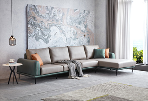 Meubles de maison meublés en bois doux et confortables de style moderne ensemble de canapés de salon en nouveau tissu <span class=keywords><strong>canapé</strong></span> d'appartement de chambre à coucher à domicile - Product Image 2