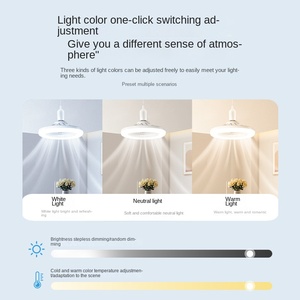 ไฟพัดลมเพดาน LED 18 "ที่ทันสมัยที่สุดสำหรับห้องนอนห้องนั่งเล่นตัวเครื่อง ABS DC AC มอเตอร์ควบคุมระยะไกลสำหรับวิลล่าบ้าน - Product Image 2