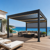 Pergola motorisée à lames orientables pour jardin et cour, durable, facile à installer, faible entretien, pergola en aluminium pour terrasse