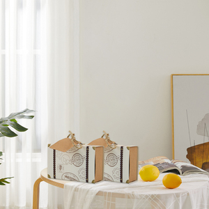 Vintage vali hộp du lịch xách tay hộp quà tặng nhỏ Kraft hộp giấy cho đám cưới lưu trữ - Product Image 6
