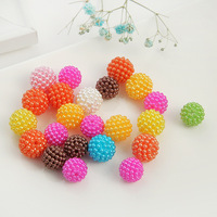 Perles en vrac ABS bicolores de 10 mm et 12 mm, 500 g/sac, pour la fabrication de sacs et de colliers
