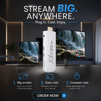 Clé TV Android 14 4K Quad Core XS97 SMART PRO 14 de l'usine chinoise avec WiFi 2.4G/5GHz et télécommande