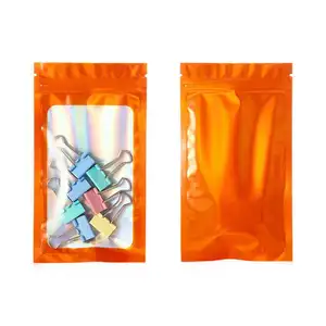 Plastic Bag Mylar Zip Lock Bags Black Pink White Orange Purple Color Packing Bag With Zipper