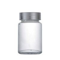 30ml 60ml 80ml 100ml 120ml 150ml Bouteille de médecine en verre dépoli pour soins de santé Bouteilles de capsules vitaminées