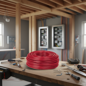 Volteck CCA-8R 100m Filo di Alluminio Rivestito in Rame Isolato Rosso, Conduttore Solido a Singolo Nucleo 8 AWG con Isolamento in PVC, Tensione Nominale 600V - Product Image 2