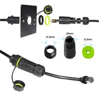 Paquete de 2 Adaptadores RJ45 Impermeables, Conector Ethernet Starlink Gen3 para Antena Satelital Starlink V3, Cable de Internet Cat6