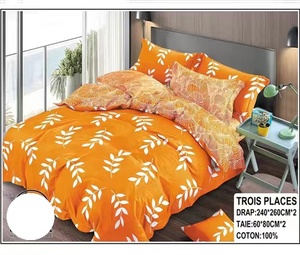 Ensemble de literie Jimmy <span class=keywords><strong>Drap</strong></span> De Lit 6 pièces en coton, 2 draps et 4 taies d'oreiller, taille King - Product Image 6