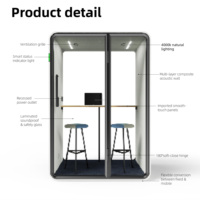 Cabina de oficina insonorizada con reducción de ruido de 28-35dB, cabina silenciosa para conferencias y reuniones de oficina.