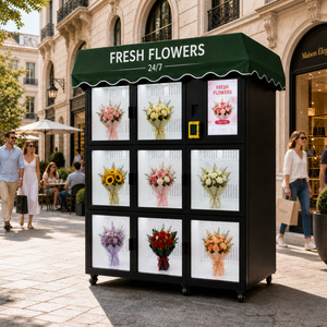 Quiosco Expendedor de Flores al Aire Libre, Armario Refrigerado de 8 Puertas para Ramos Frescos, Máquina Expendedora Automática de Flores - Product Image 4