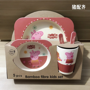 Kinder Teller Bambus Andenken Hộp Bé Tấm Phim Hoạt Hình, Dễ Thương Tùy Chỉnh Phim Hoạt Hình Động Vật Tre Kids Tấm Chất Lượng Cao - Product Image 4