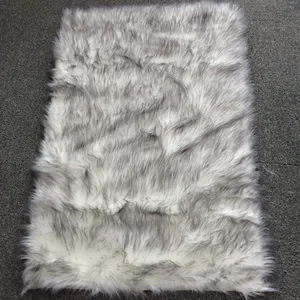 Rectangle Super Soft Faux Sheepskin Fur Area Rugs for Bedroom Floor Shaggy Silky Plush Carpet White Faux Fur Rug Bedside Rugs