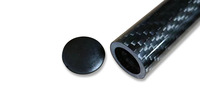 DTRAD Nouvelle paire de 2 tiges de guidon en fibre de carbone véritable 22 mm 7/8 pouces pour vélos de route, finition sergé brillant/mat, résistantes aux chocs