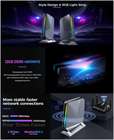 Mini PC de Escritorio para Oficina y Juegos con IA, Core I9-13900HX, Gráficos RTX4070 8G, 32G DDR5, 1TB PCIE4.0, Triple Pantalla 4K, Win11